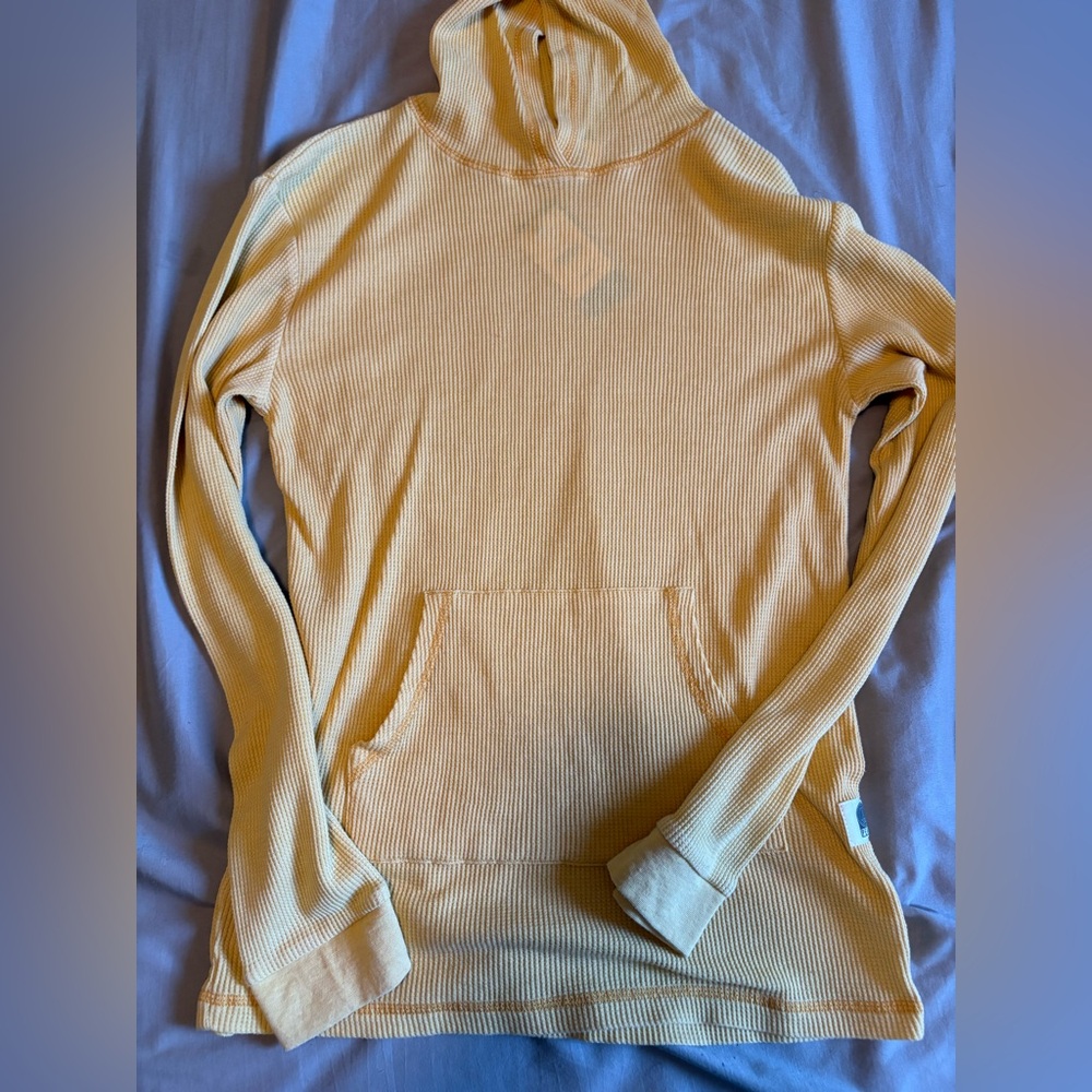 Cotton on yellow waffle hoodie